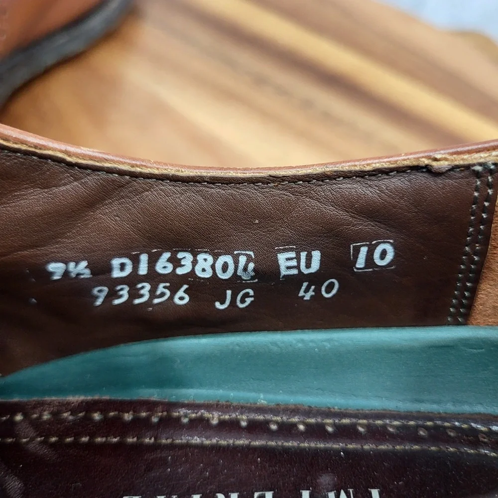 Florsheim Imperial Oxford‎ Shoes Mens 9.5 Brown Leather Cap Toe Perforated